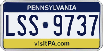 PA license plate LSS9737