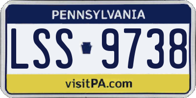PA license plate LSS9738