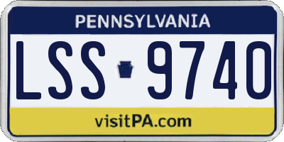 PA license plate LSS9740