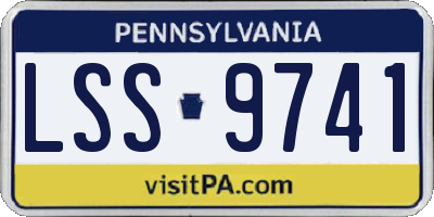PA license plate LSS9741