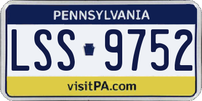 PA license plate LSS9752