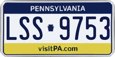 PA license plate LSS9753