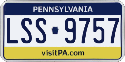 PA license plate LSS9757