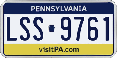PA license plate LSS9761