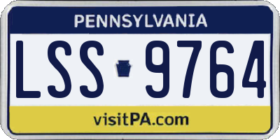 PA license plate LSS9764
