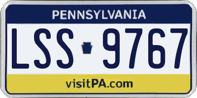 PA license plate LSS9767