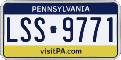 PA license plate LSS9771