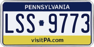 PA license plate LSS9773