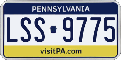 PA license plate LSS9775