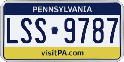 PA license plate LSS9787