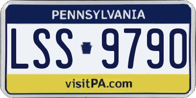 PA license plate LSS9790