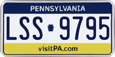 PA license plate LSS9795