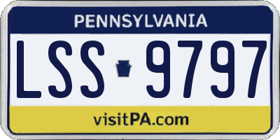 PA license plate LSS9797