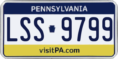 PA license plate LSS9799
