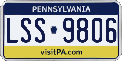 PA license plate LSS9806