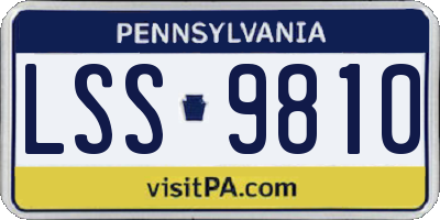 PA license plate LSS9810