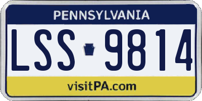 PA license plate LSS9814