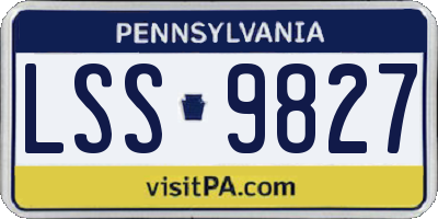PA license plate LSS9827