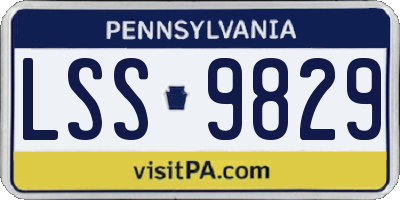 PA license plate LSS9829