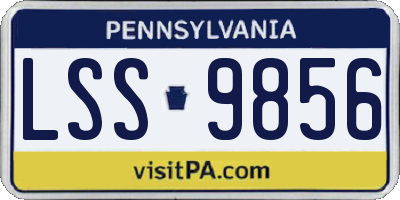 PA license plate LSS9856