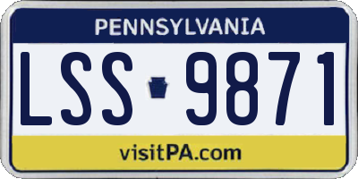 PA license plate LSS9871