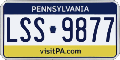 PA license plate LSS9877