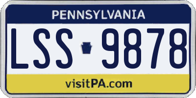 PA license plate LSS9878