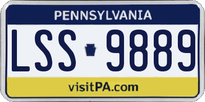 PA license plate LSS9889