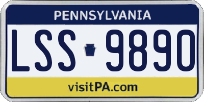 PA license plate LSS9890