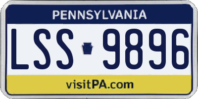 PA license plate LSS9896