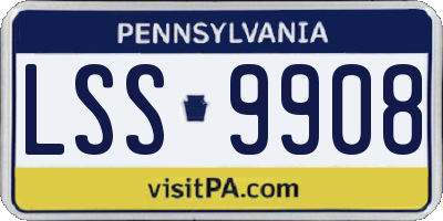 PA license plate LSS9908