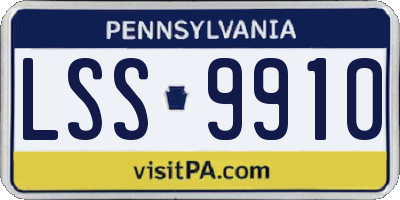 PA license plate LSS9910