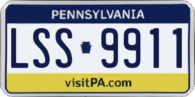 PA license plate LSS9911