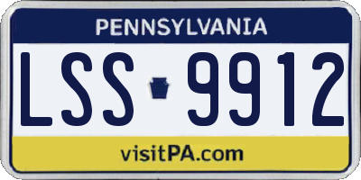 PA license plate LSS9912