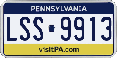 PA license plate LSS9913