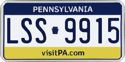 PA license plate LSS9915
