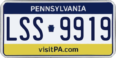 PA license plate LSS9919