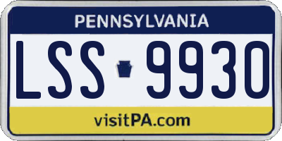 PA license plate LSS9930