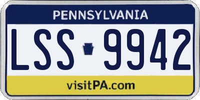 PA license plate LSS9942