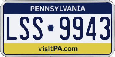 PA license plate LSS9943