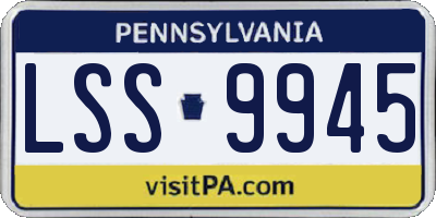 PA license plate LSS9945