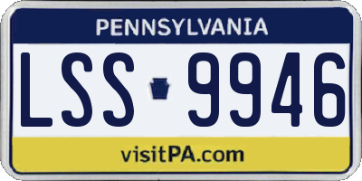 PA license plate LSS9946