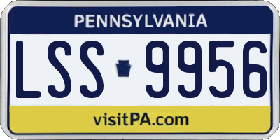 PA license plate LSS9956