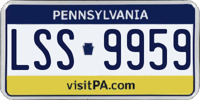 PA license plate LSS9959
