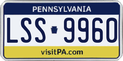 PA license plate LSS9960