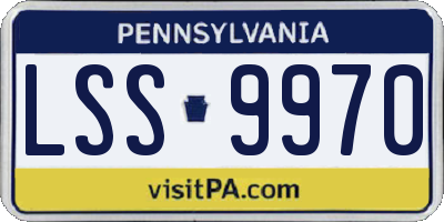 PA license plate LSS9970