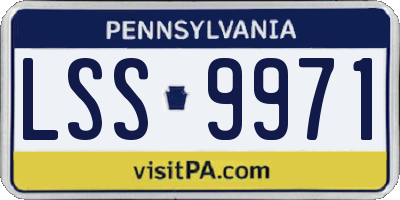 PA license plate LSS9971