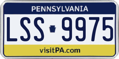 PA license plate LSS9975