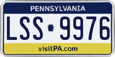 PA license plate LSS9976