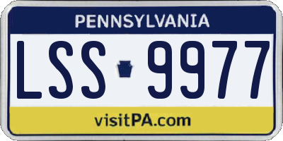 PA license plate LSS9977